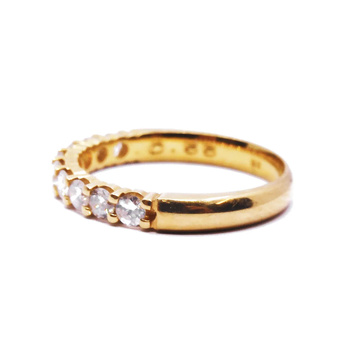 0.55ct Half Eternity Ring | Pre-Loved | 18K Yellow Gold