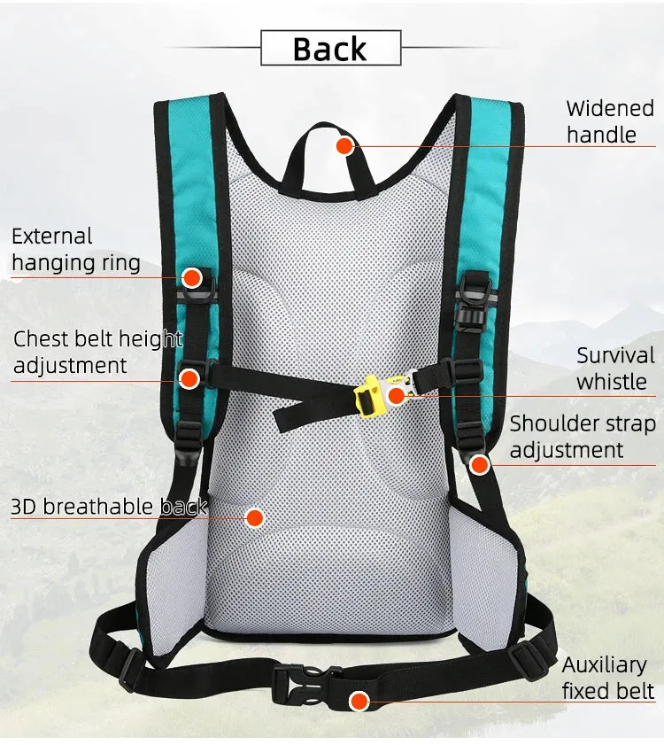 13L Water Backpack with 1L TPU Bladder