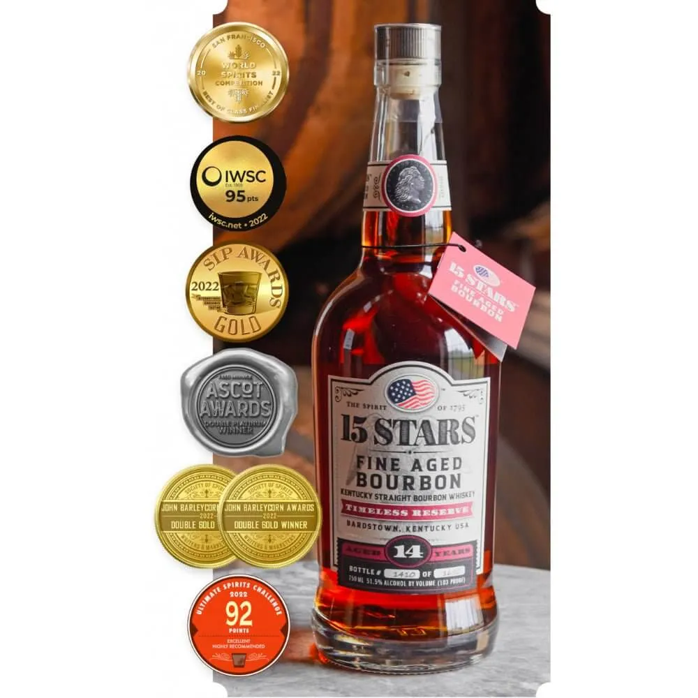 15 Stars 14 Year Old Timeless Reserve Kentucky Straight Bourbon