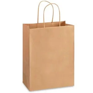 16'' x 12'' x 6'' Recycled Kraft Shopping Bags 250/case