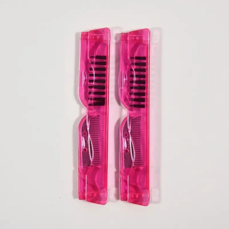 2 In 1 Portable Foldable Double-ended Eyelash Brush Eyelash Comb Eyebrow Comb Makeup Tools Beauty Tool For Woman Girl