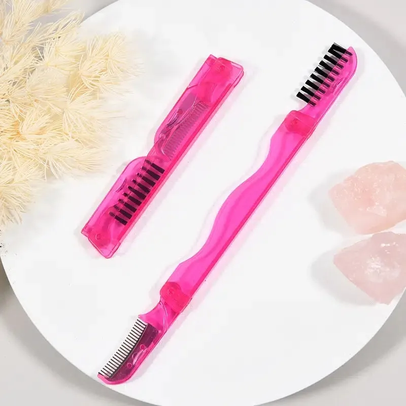 2 In 1 Portable Foldable Double-ended Eyelash Brush Eyelash Comb Eyebrow Comb Makeup Tools Beauty Tool For Woman Girl