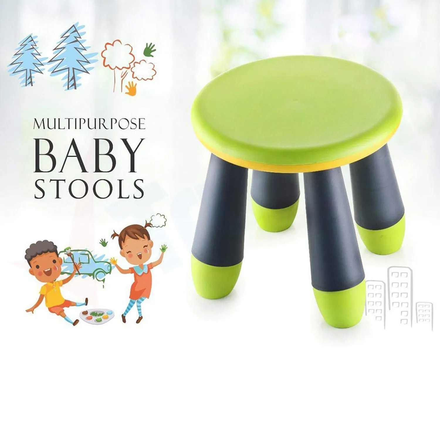 3027 Foldable Baby Stool used in all kinds of places, specially made for kids and children’s etc.