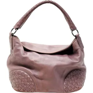 593282AP (K4) Bottega Veneta Hand Bag Purple Leather