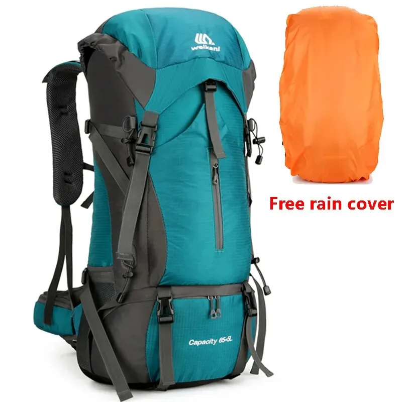 70L Camping Backpack With Rain Cover Outdoor Hiking and Travel.