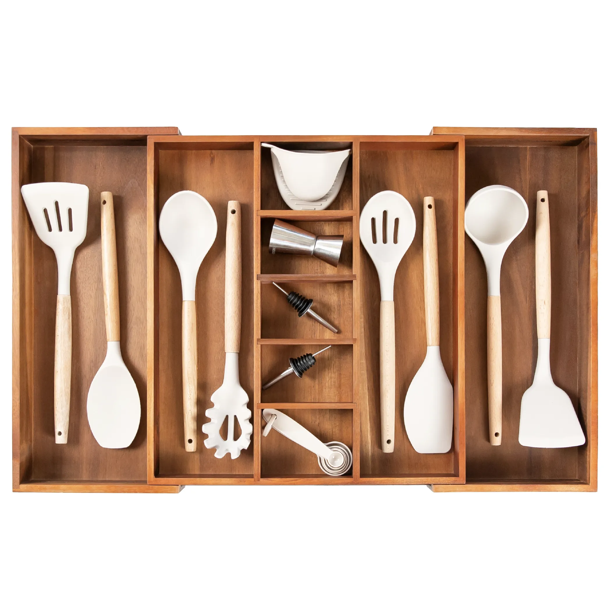 Acacia Utensils & Junk Drawer Organizer (Expands 15.75-28in)