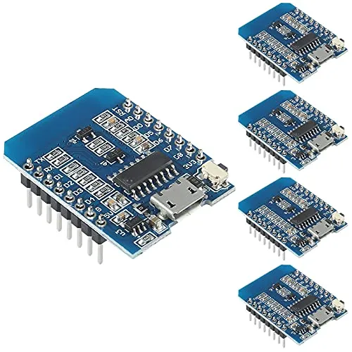 ACEIRMC ESP8266 ESP-12 ESP-12F NodeMcu Mini D1 Module WeMos Lua 4M Bytes WLAN WiFi Internet Development Board Base on ESP8266 ESP-12F for Arduino,Compatible with WeMos D1 Mini (5pcs)