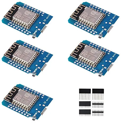 ACEIRMC ESP8266 ESP-12 ESP-12F NodeMcu Mini D1 Module WeMos Lua 4M Bytes WLAN WiFi Internet Development Board Base on ESP8266 ESP-12F for Arduino,Compatible with WeMos D1 Mini (5pcs)