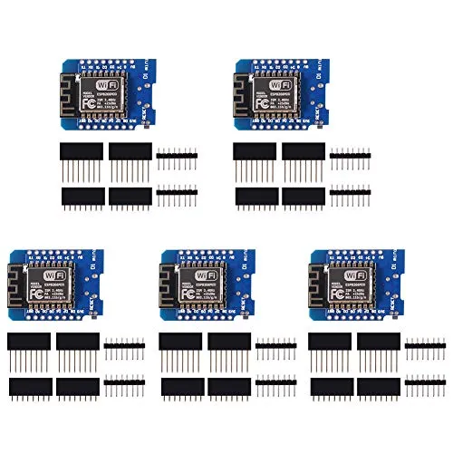 ACEIRMC ESP8266 ESP-12 ESP-12F NodeMcu Mini D1 Module WeMos Lua 4M Bytes WLAN WiFi Internet Development Board Base on ESP8266 ESP-12F for Arduino,Compatible with WeMos D1 Mini (5pcs)