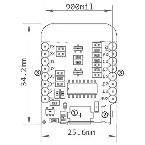 ACEIRMC ESP8266 ESP-12 ESP-12F NodeMcu Mini D1 Module WeMos Lua 4M Bytes WLAN WiFi Internet Development Board Base on ESP8266 ESP-12F for Arduino,Compatible with WeMos D1 Mini (5pcs)