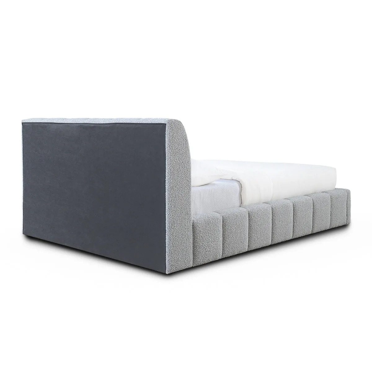 Allocco King Bed (Mixed Grey Boucle)