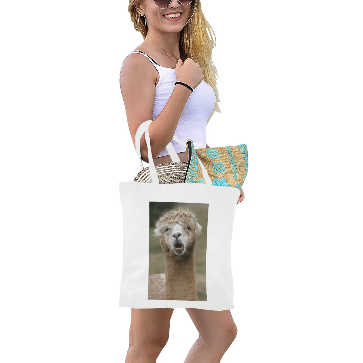 Alpaca Large Cotton Canvas Tote Bag (Made in Australia)