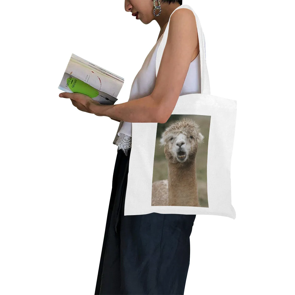 Alpaca Large Cotton Canvas Tote Bag (Made in Australia)