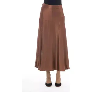 Alpha Studio Brown Viscose Women Skirt