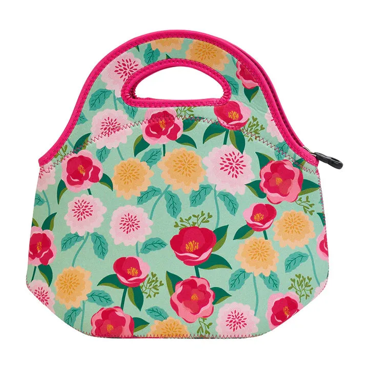 Annabel Trends Lunch Bag - Neoprene - Camellias Mint