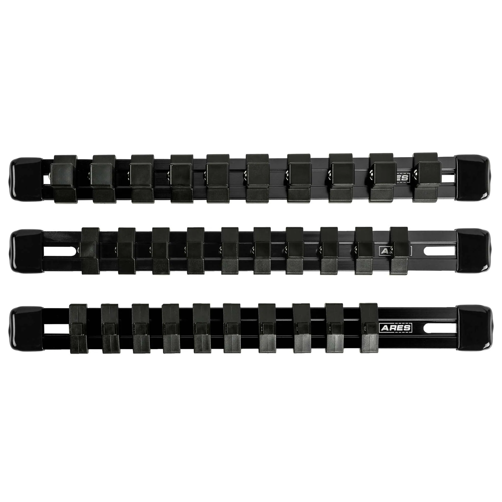 ARES 60078 - 3-Piece Black 9.84-Inch Aluminum Socket Rail Set