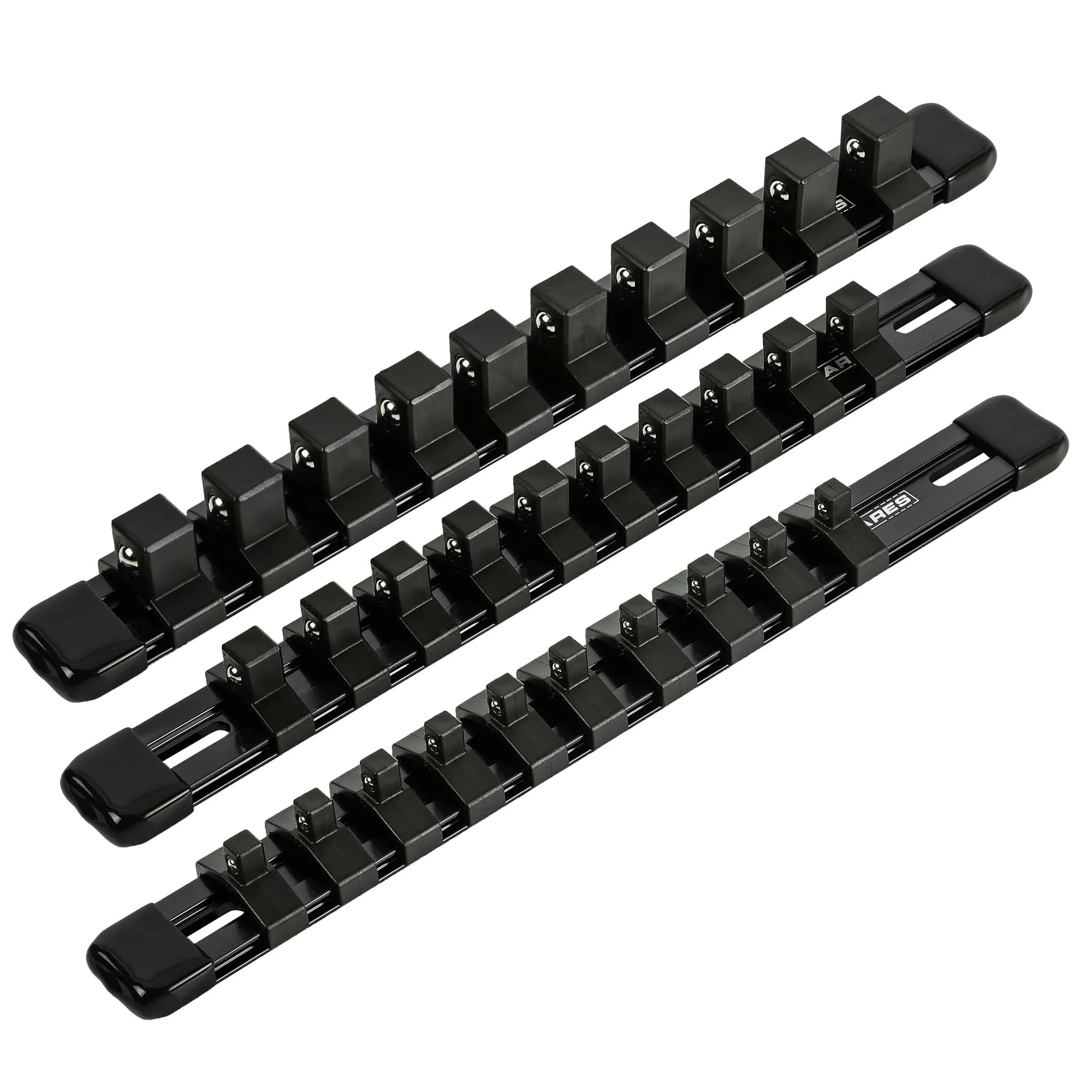 ARES 60078 - 3-Piece Black 9.84-Inch Aluminum Socket Rail Set