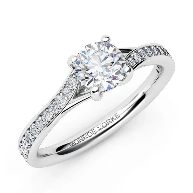 Ariel - Exquisite Diamond Set Split Band