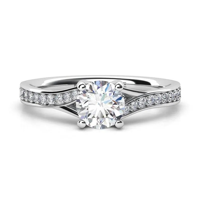 Ariel - Exquisite Diamond Set Split Band