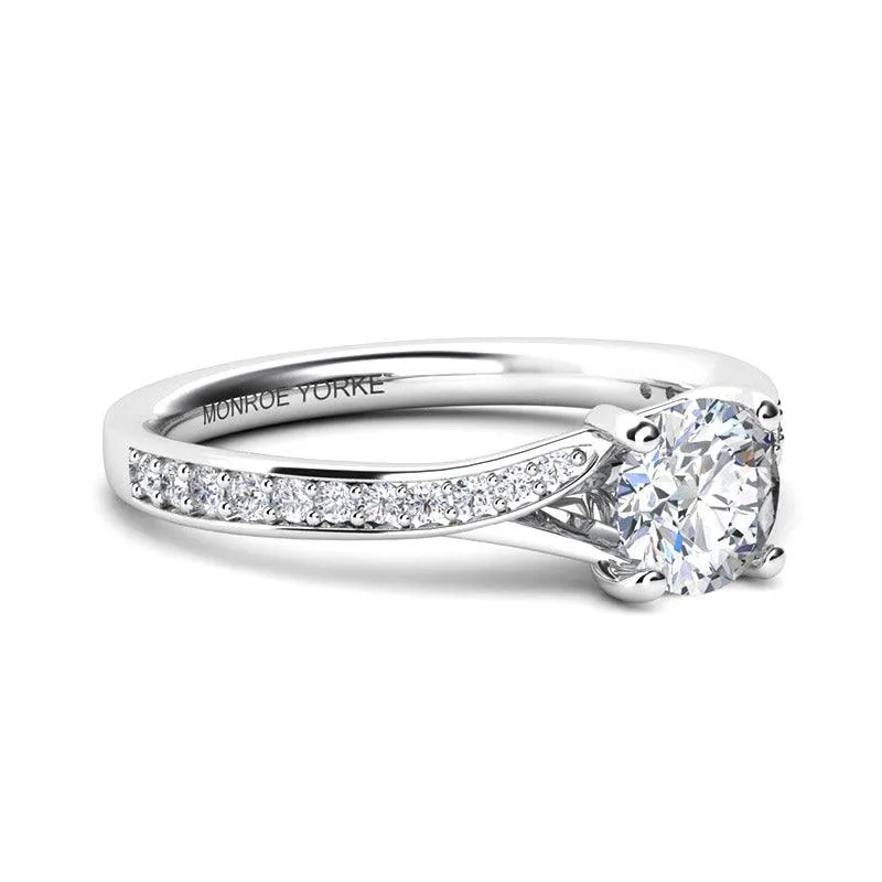 Ariel - Exquisite Diamond Set Split Band