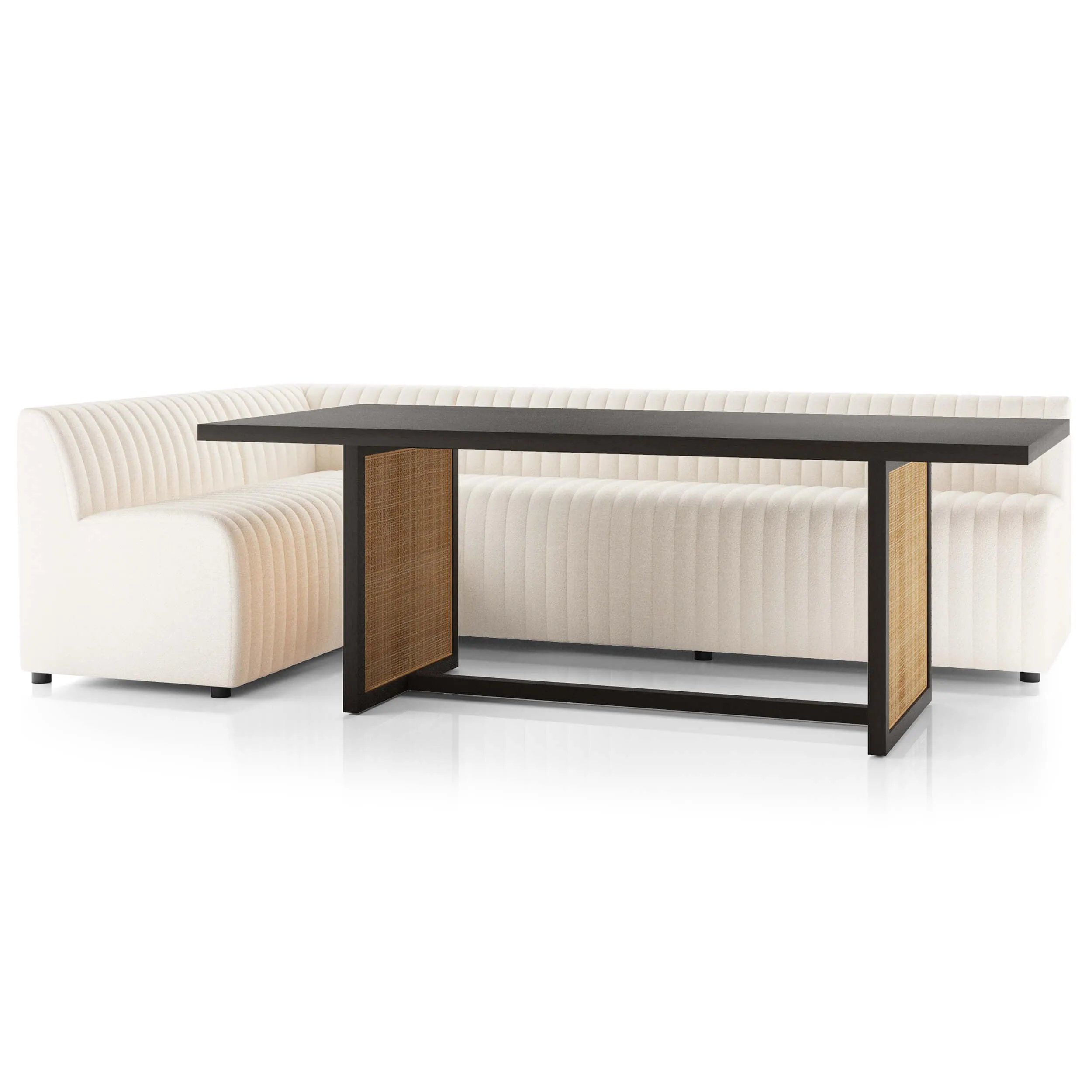 Augustine 110" Dining L-Shape Banquette, Capri Oatmeal