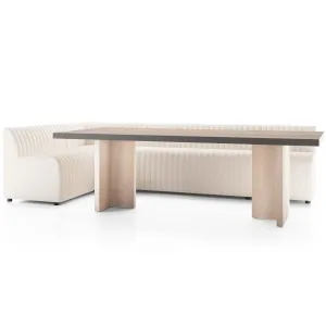 Augustine 125" Dining L-Shape Banquette, Capri Oatmeal