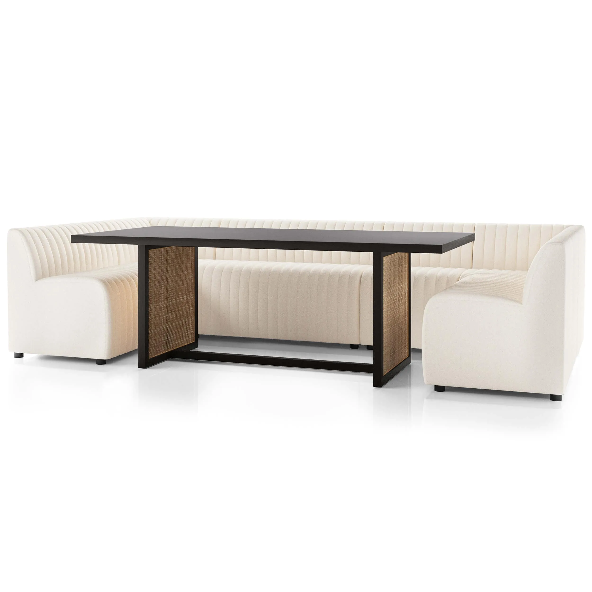 Augustine 130" Dining U-Shape Banquette, Capri Oatmeal