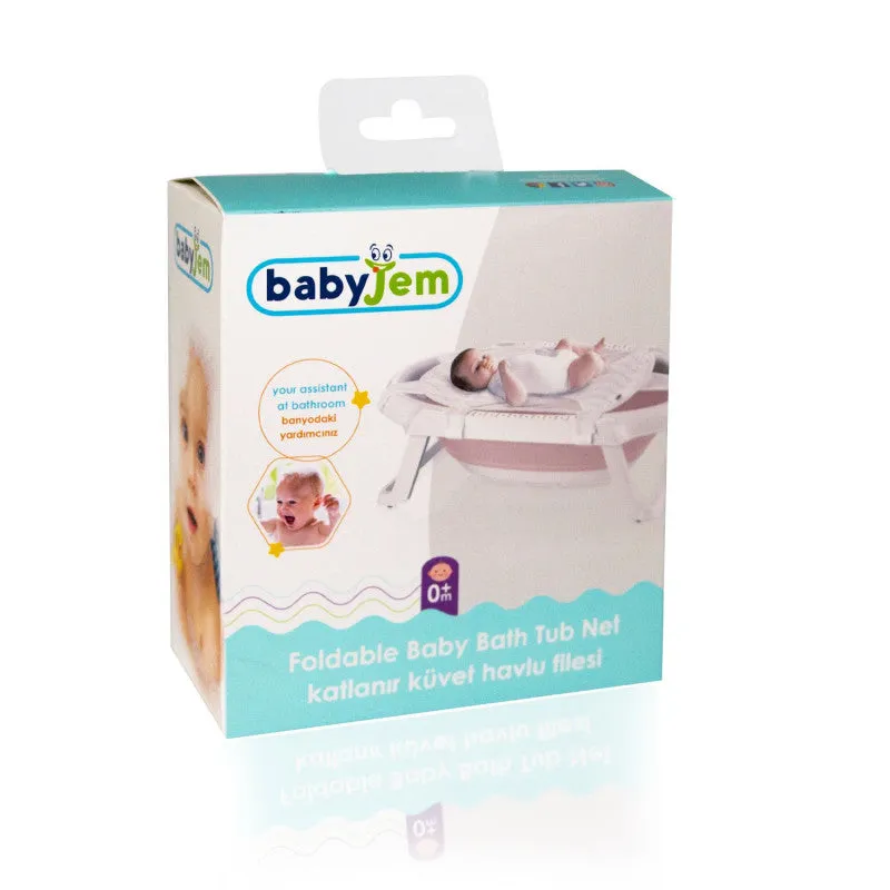 Babyjem 5-Piece Folding Bath Set for Babies, Newborn, Blue, 0 Months 