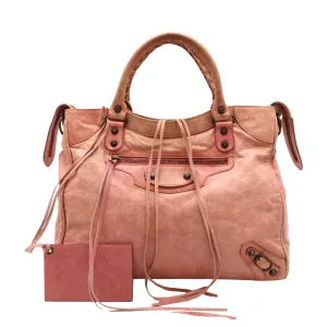 Balenciaga City Pink Leather Bag