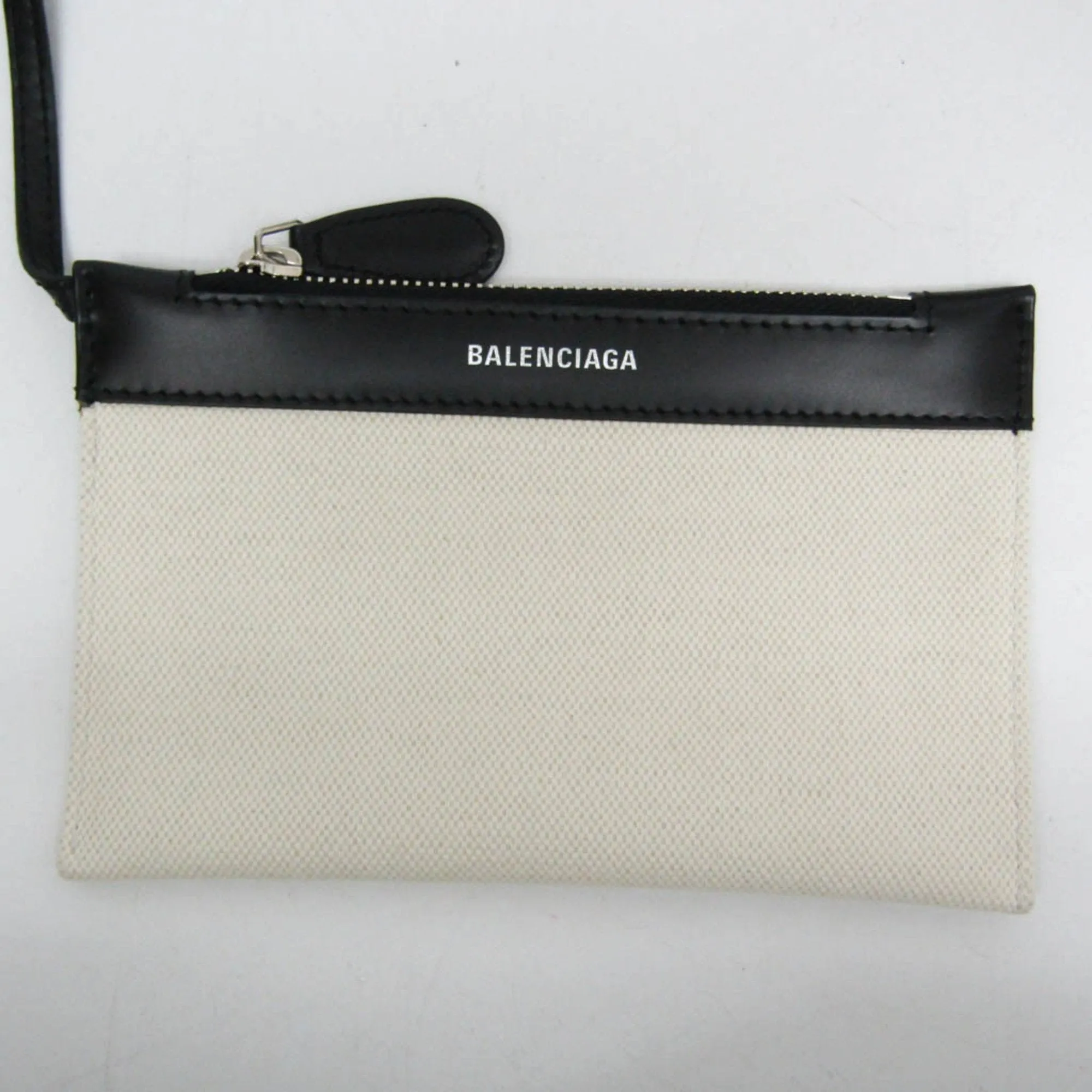 Balenciaga Navy Beige Canvas Bag