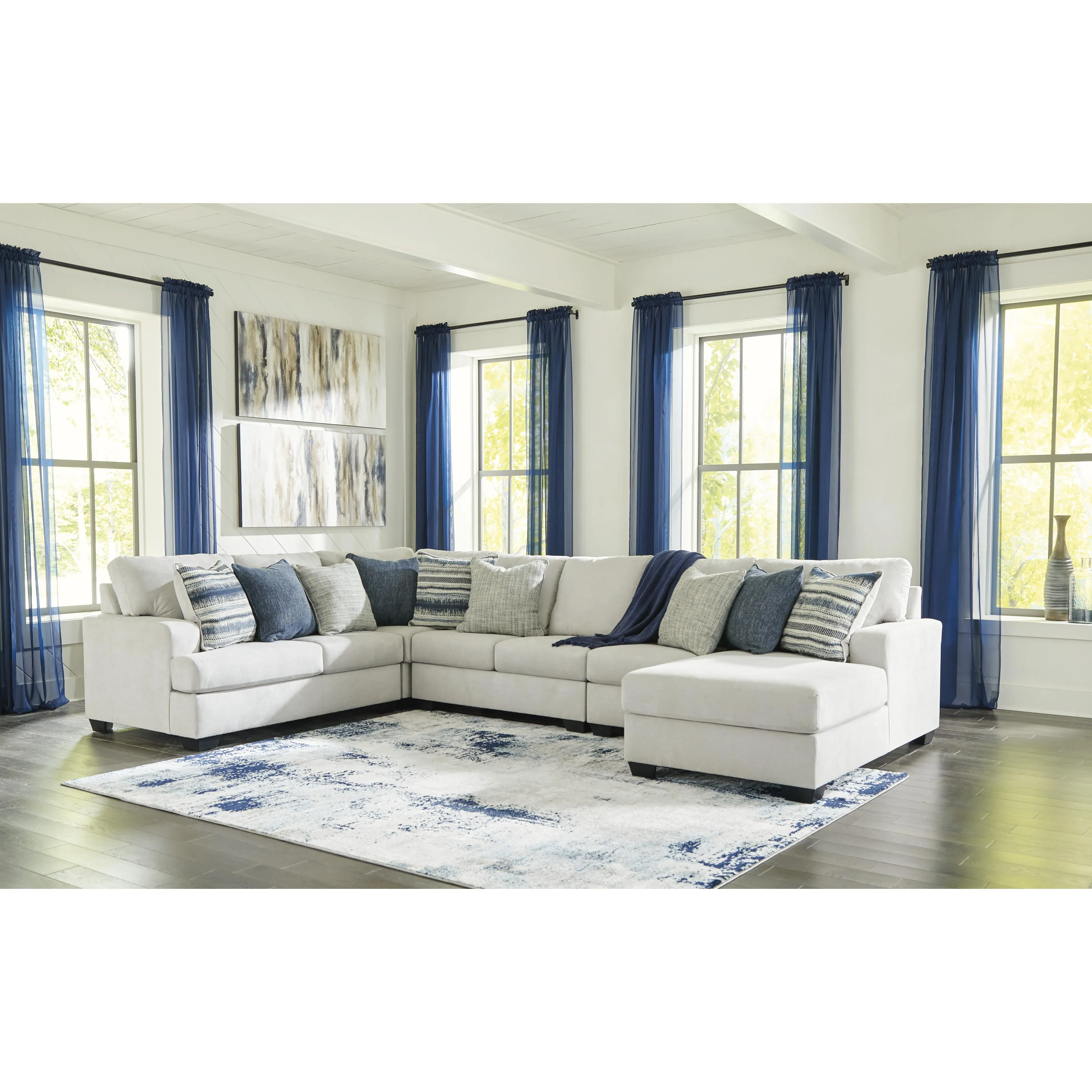 Benchcraft Lowder Fabric 5 pc Sectional 1361155/1361177/1361134/1361146/1361117