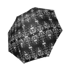 Black Fire Black and Gray Foldable Umbrella