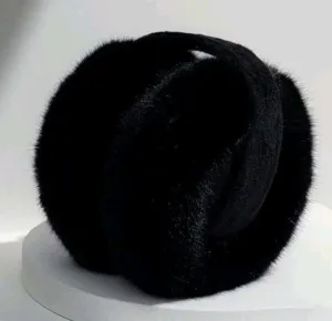 Black Foldable Fluffy Earmuffs