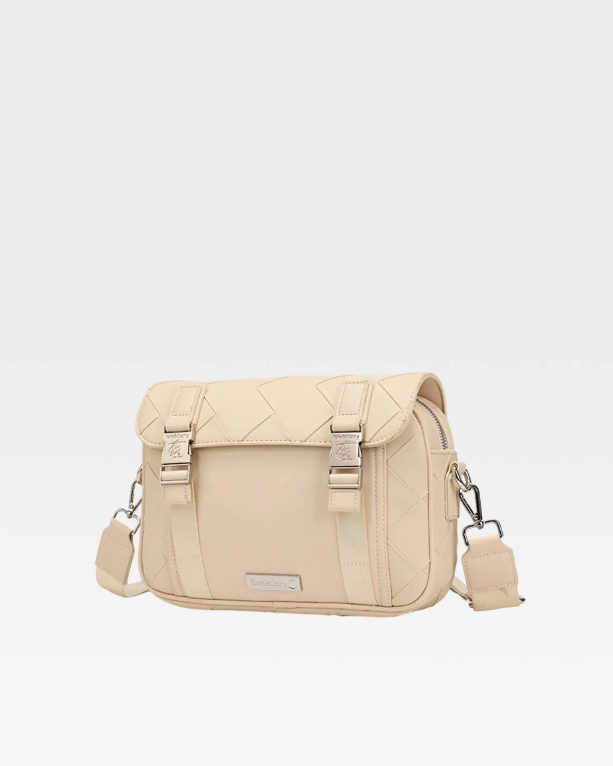 Bodega Clean Cut Messenger Bag in Beige