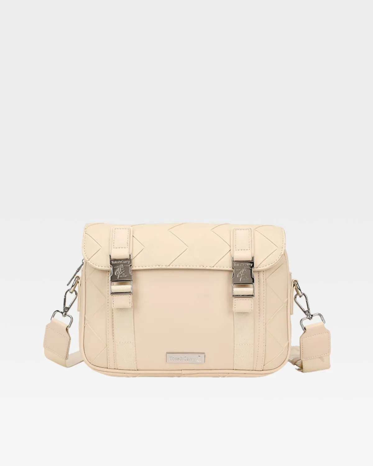 Bodega Clean Cut Messenger Bag in Beige