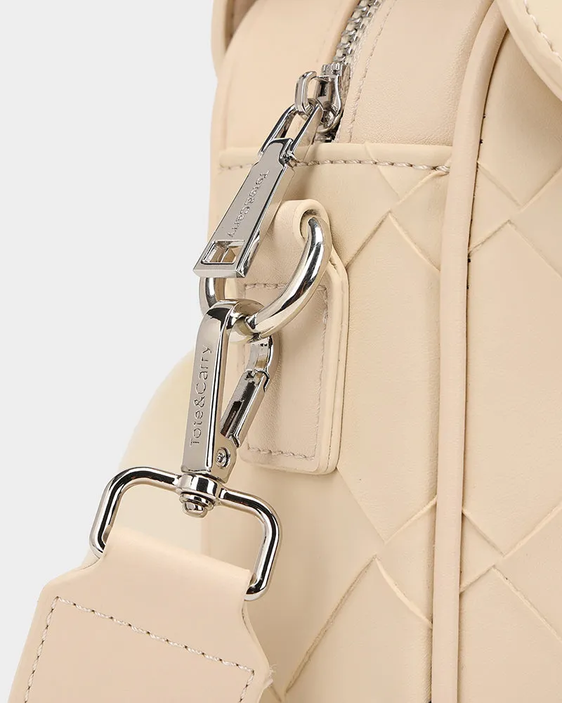 Bodega Clean Cut Messenger Bag in Beige