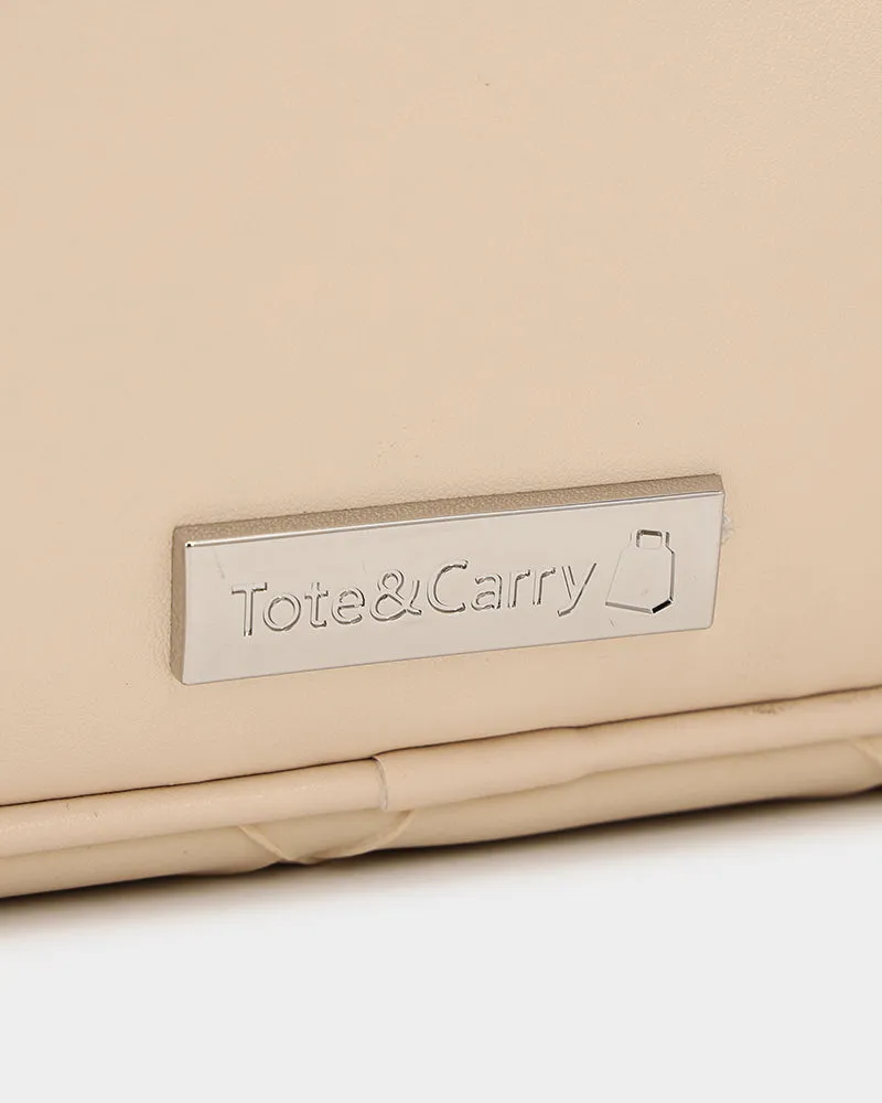 Bodega Clean Cut Messenger Bag in Beige