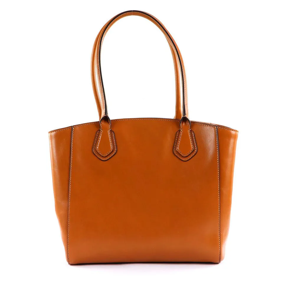 Borsa Donna Shopper Grande THE BRIDGE linea Costanza in Pelle color Biscotto