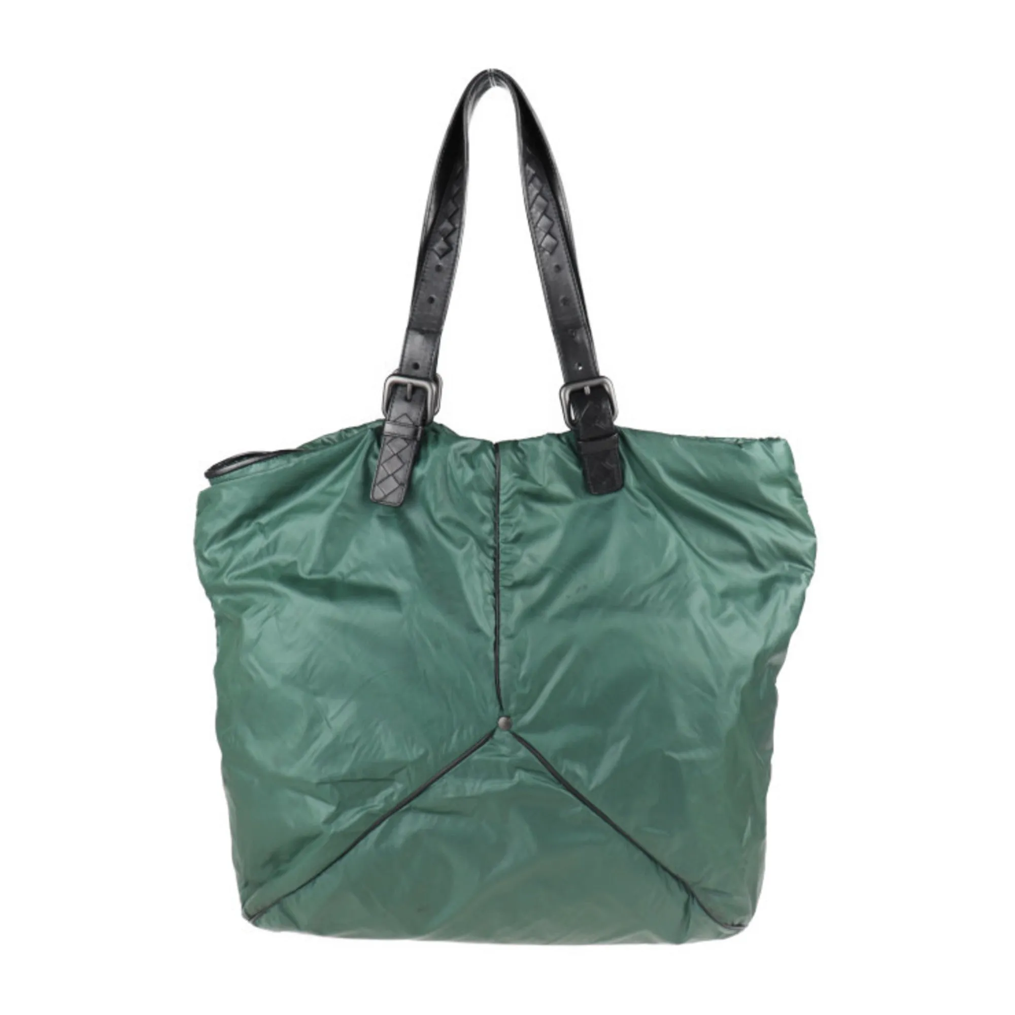 Bottega Veneta Green Canvas Bag