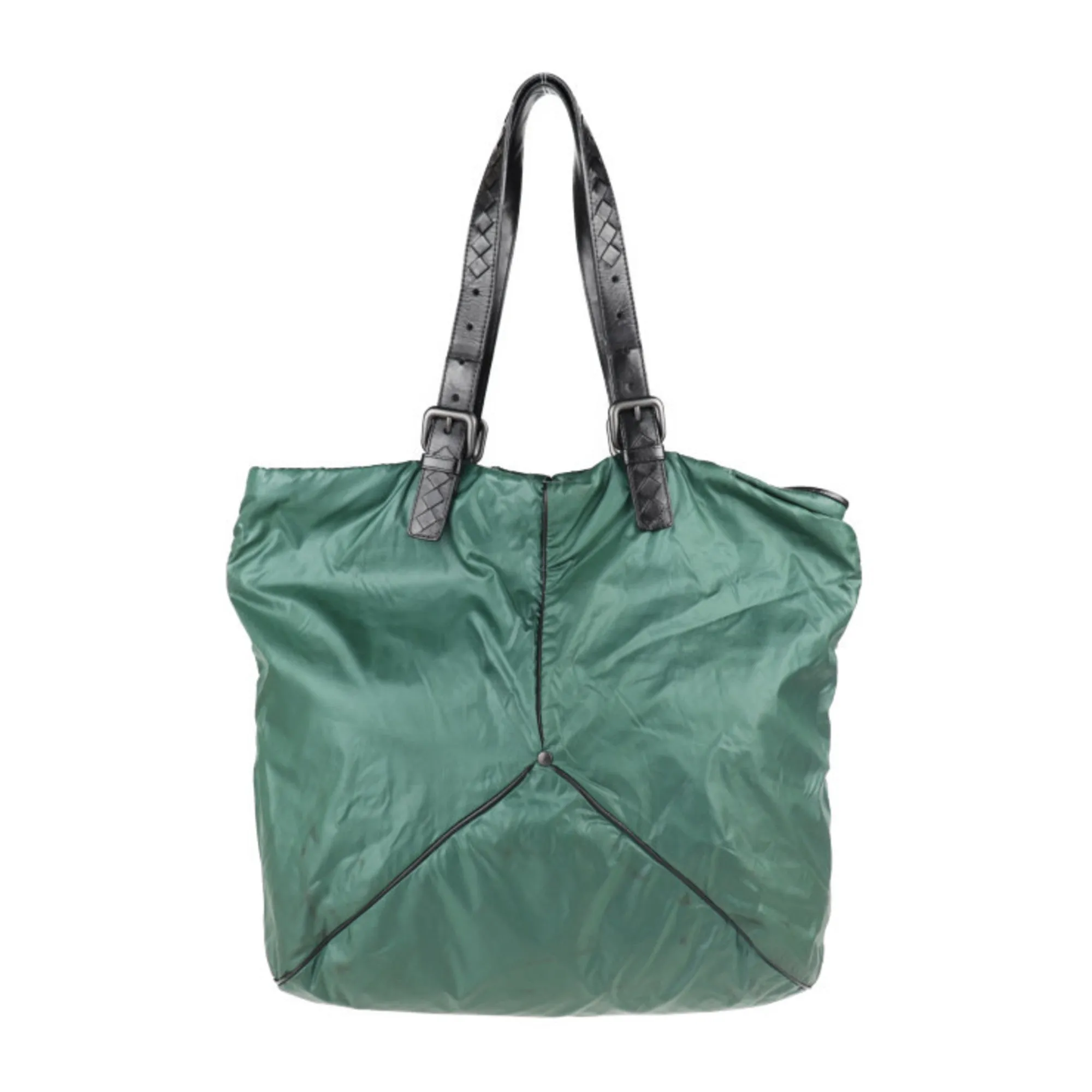 Bottega Veneta Green Canvas Bag