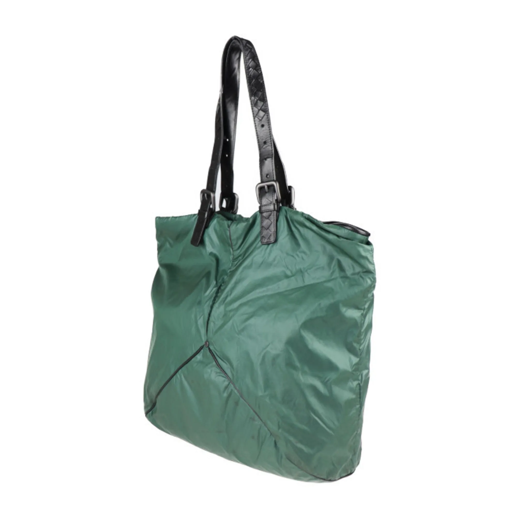 Bottega Veneta Green Canvas Bag