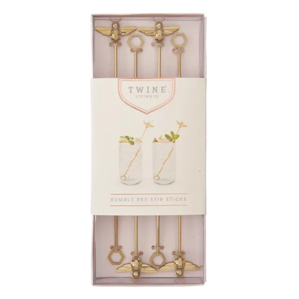 Brass Bee Stir Sticks