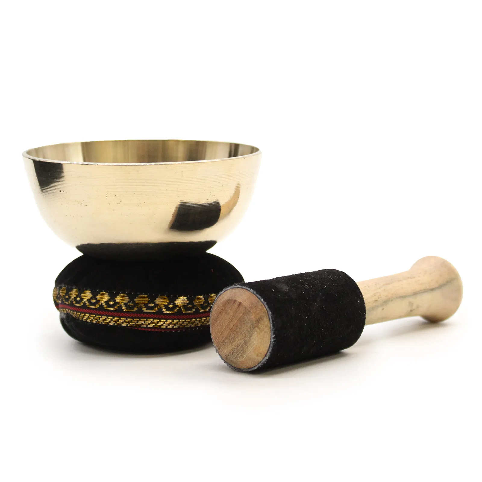 Brass Singing Bowl Gift Set - 9cm | Tibetan Sound Therapy, Meditation & Mindfulness Kit