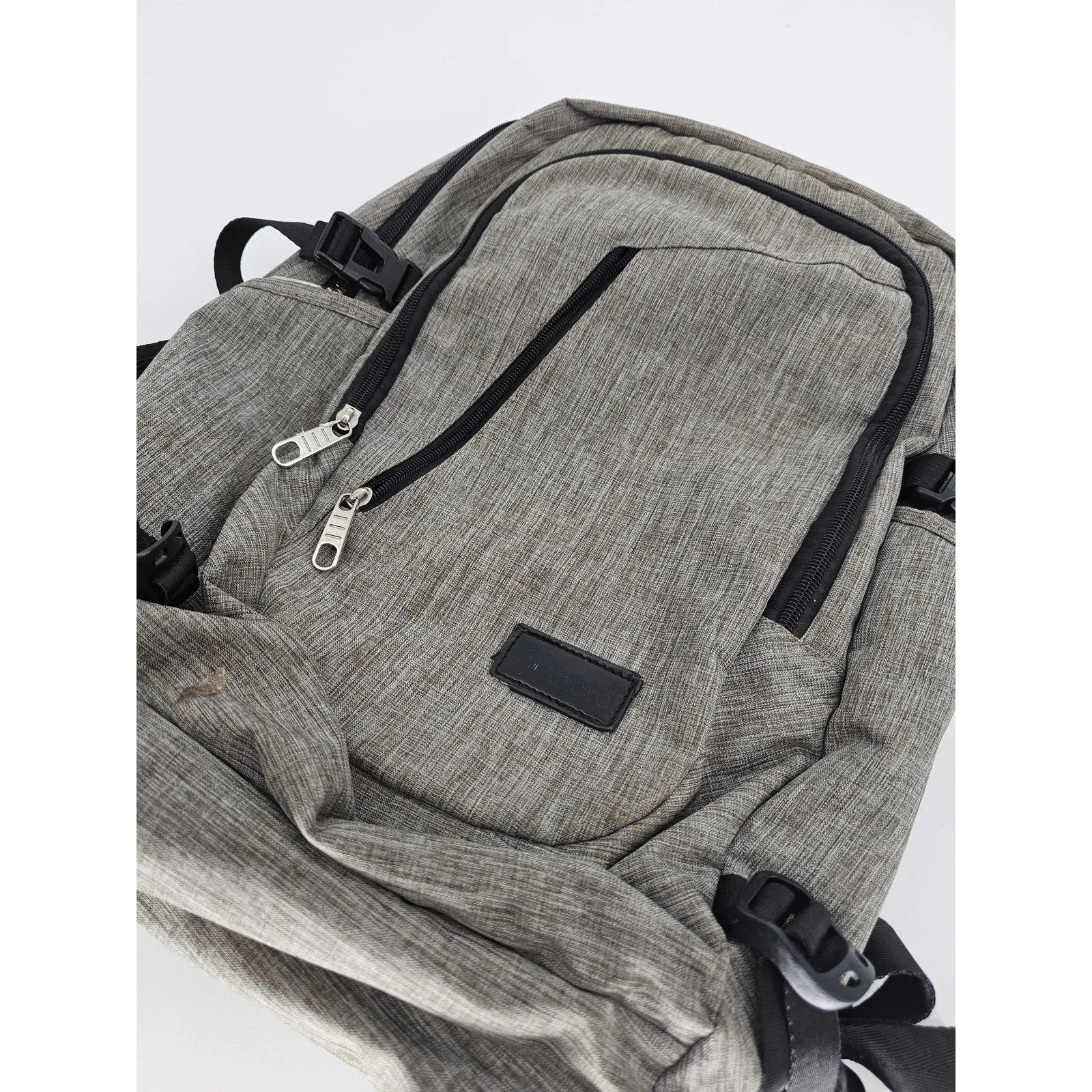 Business Travel Laptop Backpack, Anti Theft Slim Laptop Bookbag Gray Mancro