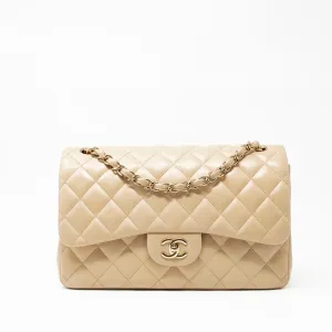 Chanel Beige Jumbo Classic Flap