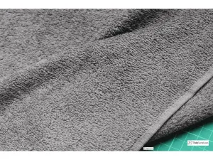 CHARCOAL GREY - Pure Cotton Thick Luxury Towelling Fabric - 400 gsm