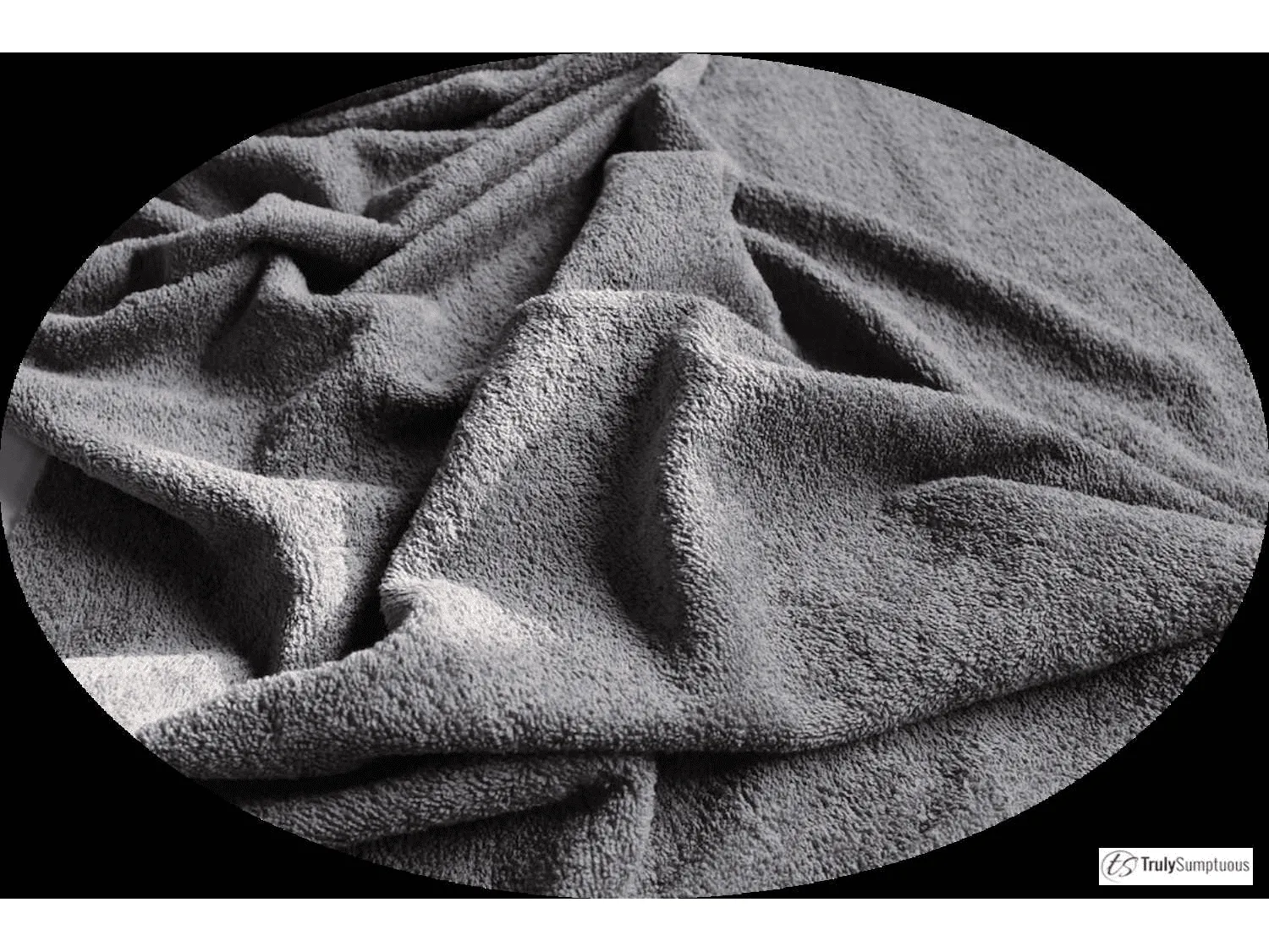 CHARCOAL GREY - Pure Cotton Thick Luxury Towelling Fabric - 400 gsm