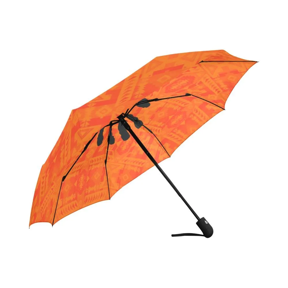 Chiefs Mountain Orange A feather for each Auto-Foldable Umbrella