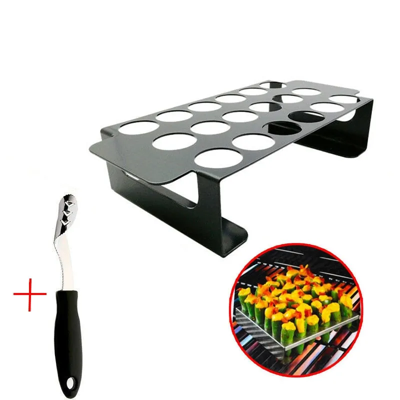 Chili Pepper Roasting Rack Jalapeno Chili Grill Rack and Corer Set