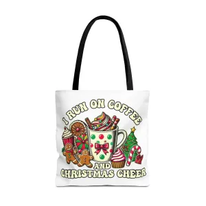 Coffee & Christmas Cheer Tote Bag - Perfect for Holiday Shopping and Gift Giving